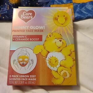 Care Bears X Taste Beauty Sunny Glow 5 Pack Lemon Zest Vitamin C Face Masks NEW